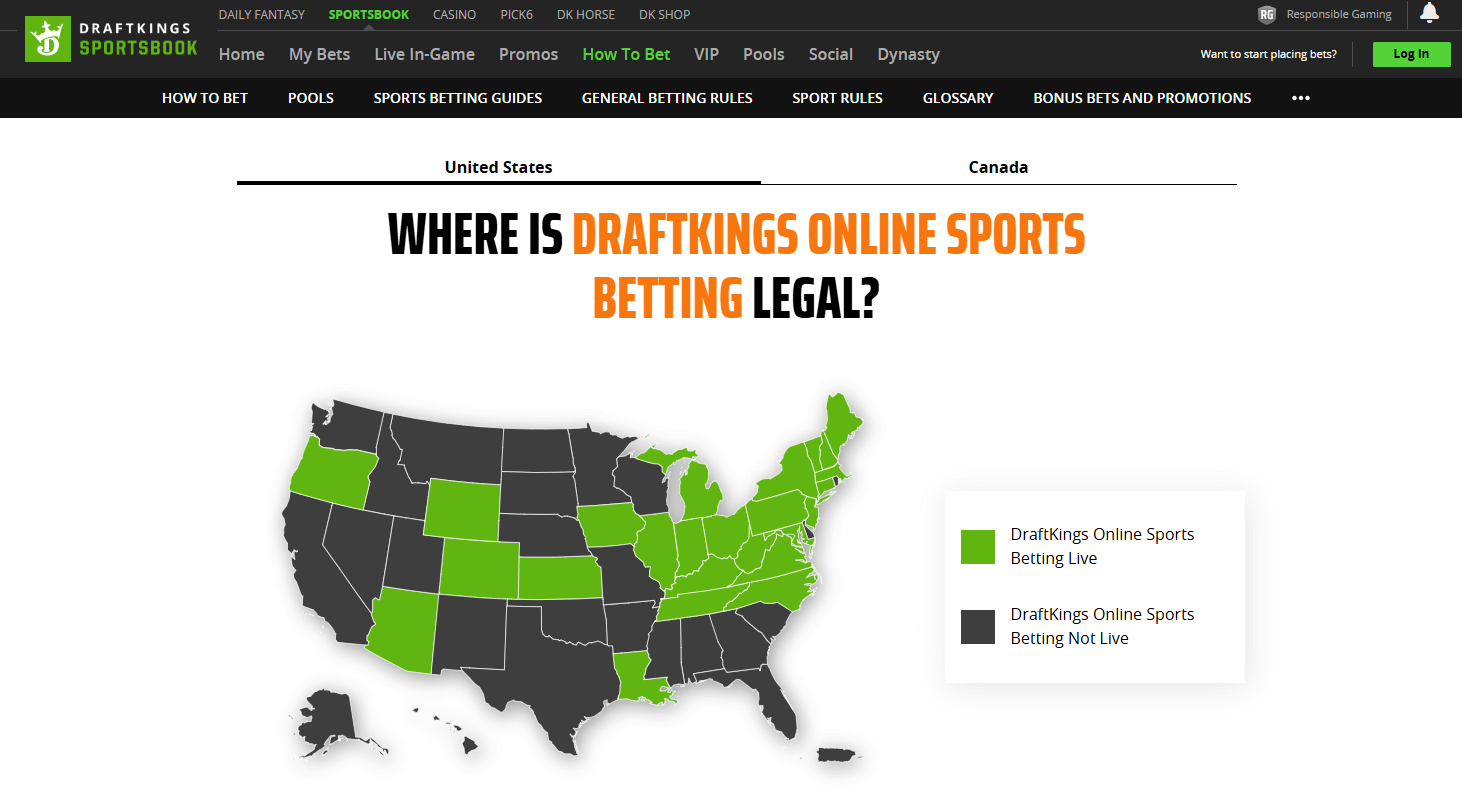 Draftkings Legal countries